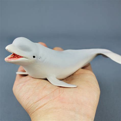 Lifelike Beluga Whale Ocean Animal Pvc Model Figure Educational Toy