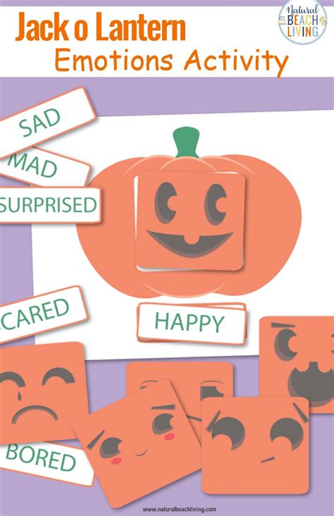 Emotions Activities Preschool Pumpkin Theme Printables - Natural Beach