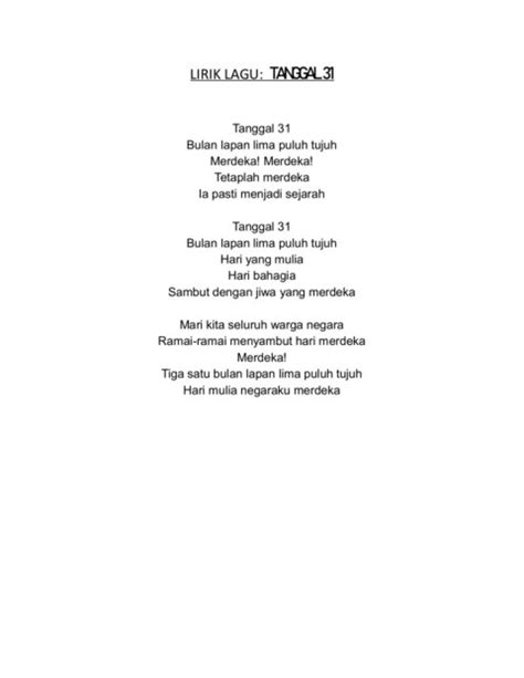 Lirik Lagu Patriotik Malaysia Whitneyteadkins