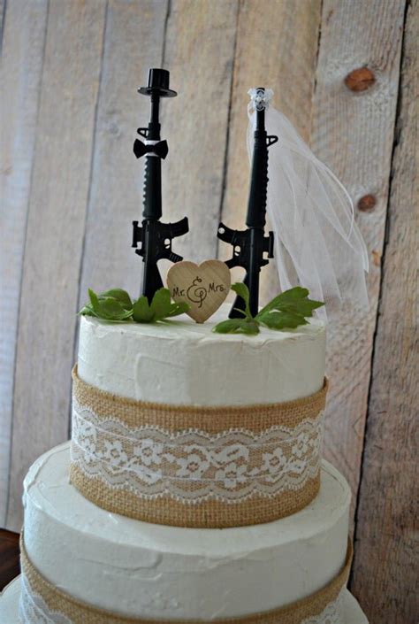 Machine Gun Weapon Wedding Cake Topper Army By Morganthecreator