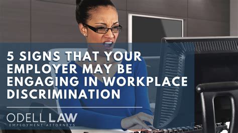 5 Signs That Your Employer May Be Engaging In Workplace Discrimination Odell Law Top
