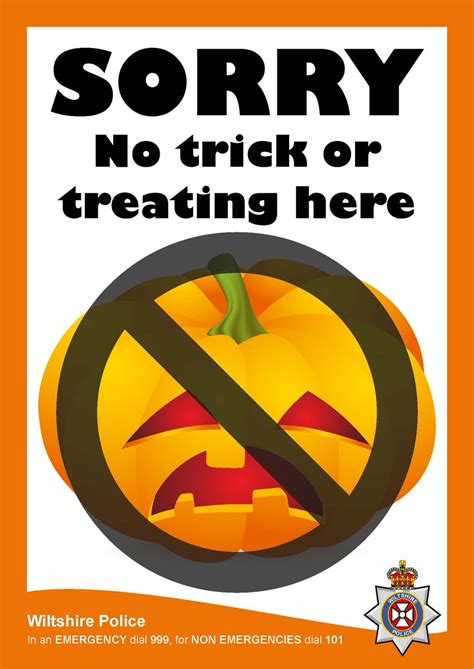 Free Printable No Trick Or Treat Signs Printable Printable Word Searches