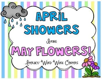 Second verse happiness was meant for you, seek it and you'll find it too, then your life will start a new, wonderful 'twill be; April Showers Bring May Flowers Word Work Pack by Mr and ...