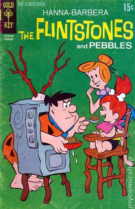 Fred Wilma And Pebbles Flintstones Classic Cartoon Characters Vintage Cartoon