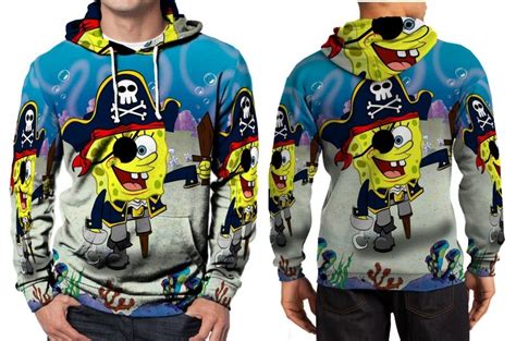 Spongebob Hoodie Fullprint Men Hoodies And Sweatshirts