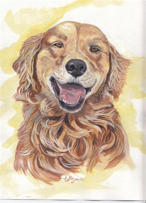 Golden Retriever Painting Golden Retriever Fine Art Print Golden