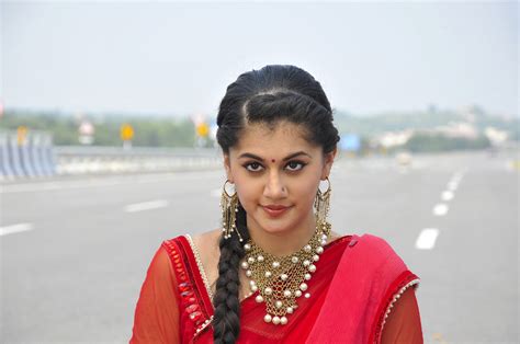 Beauty Galore Hd Taapsee Pannu Red Saree Hot Photoshoot On Highway