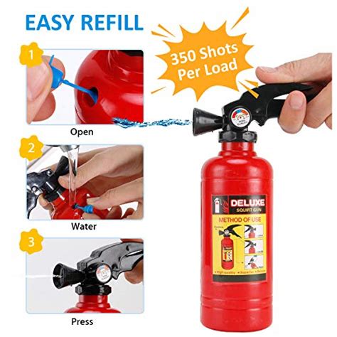 Inch Fire Extinguisher Squirt Toys Pack Firefighter Water Guns With Realistic Design