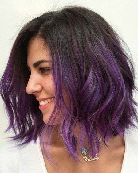 97 Inspirational Purple Hair Color Styles 2020 In 2020 Short Ombre