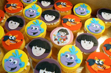 Dora The Explorer Cupcakes Sugar Cookie Dora The Explorer Cupcakes