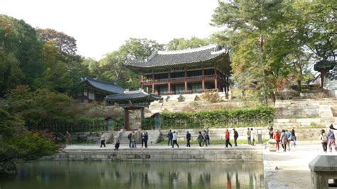 Gyeongbokgung Palace Hyangwonjeong Pavilion In Summer Seoulsouth