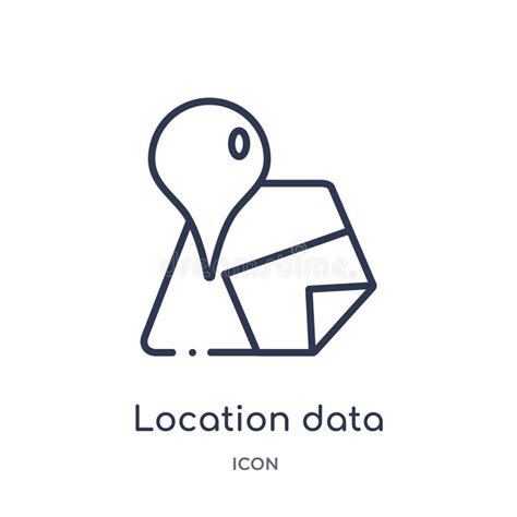 Linear Location Data Icon From Maps And Locations Outline Collection