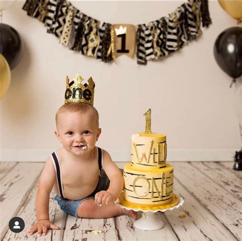 First Birthday Birthday Crown Baby Birthday Crown Gold And Black