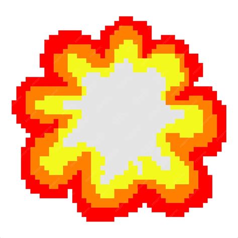 Premium Vector Explosion With Pixel Art Vector Illustration