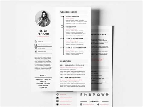 Free Creative Resume Cv Template With Two Pages In 2024 Resumekraft