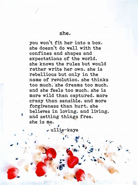 "she". - Ullie Kaye Poetry