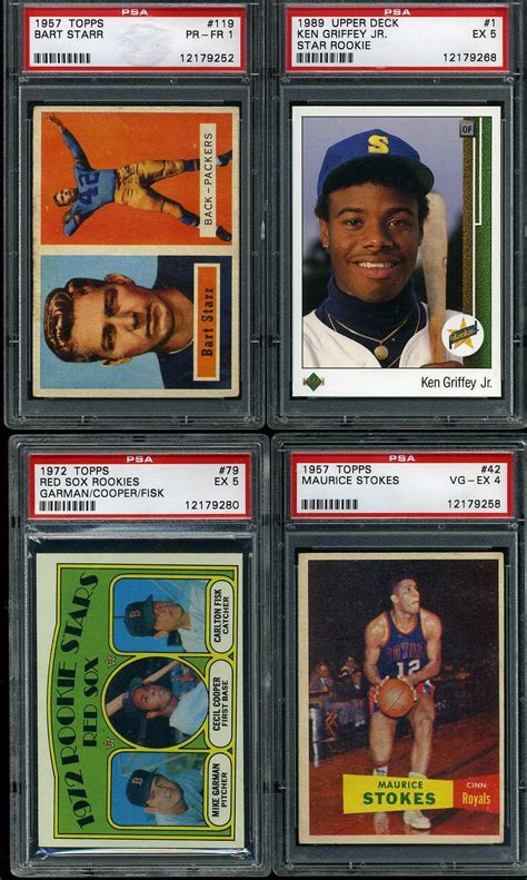 Note whether the card was professionally graded by an independent grading service. Lot of 12 PSA Graded Sports Cards