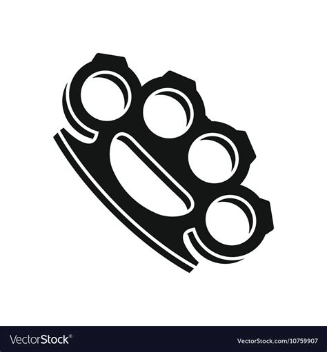 Brass Knuckles Icon Simple Style Royalty Free Vector Image