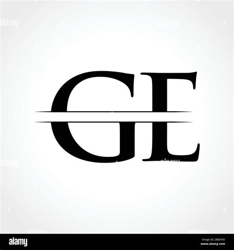 Tipo De Letra Ge Logo Design Plantilla Vectorial Carta Abstracta Ge
