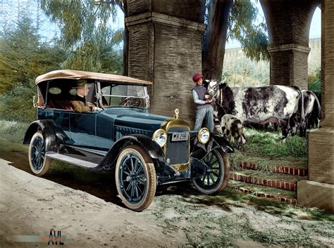 Colors For A Bygone Era Colorized Photo Of A 1919 Chalmers Touring Car
