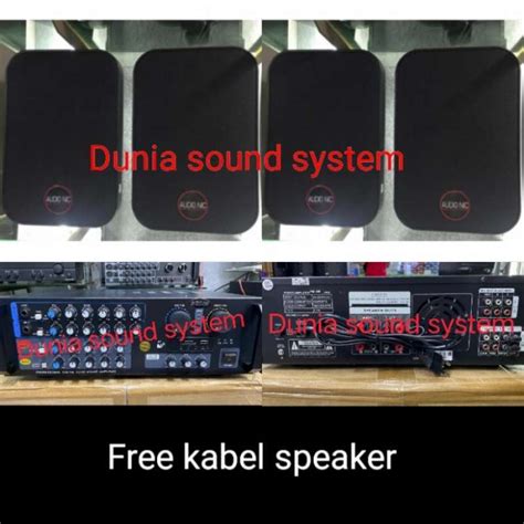 Jual Paket Sound System Professional Cafe Aula 4Pcs Speaker Ampli