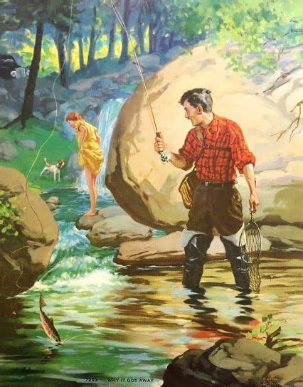Vintage Poster Fly Fishing The One That Got Away Fly Fishing Art