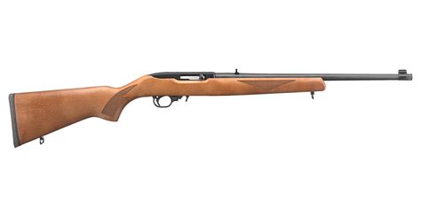 Ruger 1022 Sporter 22lr Rimfire Rifle With Wood Stock And Threaded
