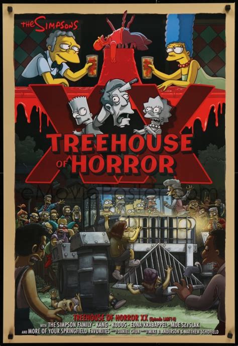 4a0303 Simpsons Tv Poster 2009 Matt Groening Treehouse Of Horror Xx Cool