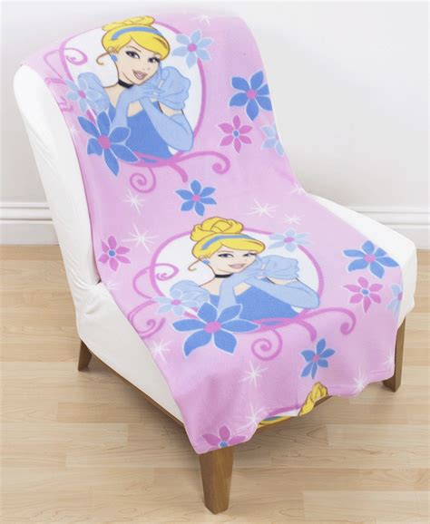 Disney Princess Sparkle Rotary Fleece Blanket Kids Girls Character