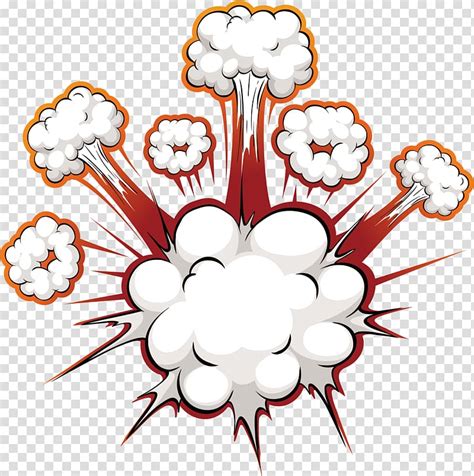 Comics Explosion Speech Balloon Bomb Blast Effect Cloud Illustration