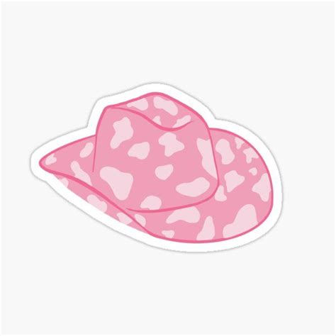 Pink Cowgirl Hat Sticker By Emilyj1204 Pink Cowgirl Preppy Stickers