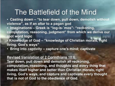 Ppt The Battlefield Of The Mind Mental Attitude Sins Powerpoint