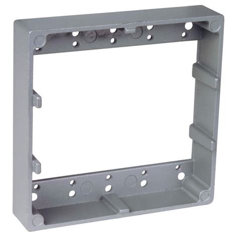 Sigma Engineered Solutions 2 Gang Gray Metal Weatherproof New Work Standard Box Extender