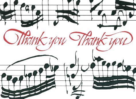 Buy Thank You Thank You Cards Music Stationery Greeting Cards