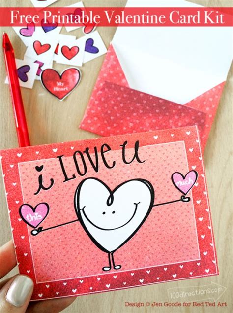 Create Your Own Free Printable Valentines Day Card Free Templates