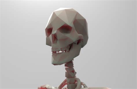 Low Poly Skeleton 3d Model Cgtrader