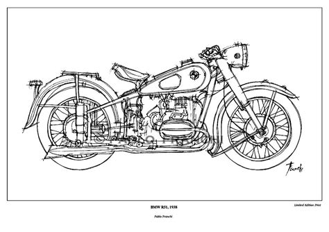 Detailed blueprint of motorbike on blue background. Vintage Indian Motorcycle Drawing