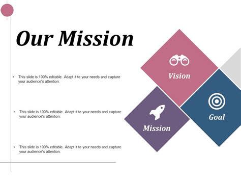 Our Mission Goal Vision Ppt Infographics Design Inspiration