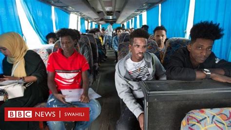 Wahamiaji 117 Waliozuiliwa Libya Wawasili Rwanda Bbc News Swahili