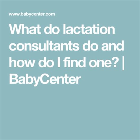 What Do Lactation Consultants Do And How Do I Find One BabyCenter Lactation Consultant