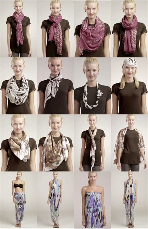 how to tie a scarf 4 scarves 16 ways [video] ways to wear a scarf ways to tie scarves scarf