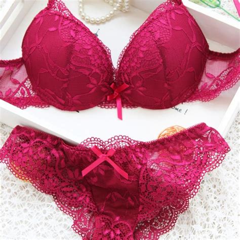 2019 Women Lady Cute Sexy Underwear Satin Lace Embroidery Bra Sets With Panties New From