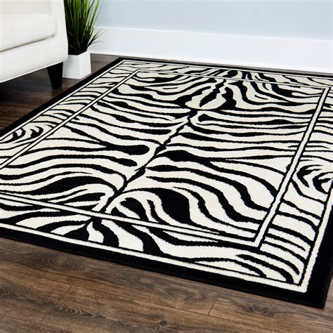 Modern Leopard Animal Print Area Rug 8x11 Zebra Safari Carpet Actual 7