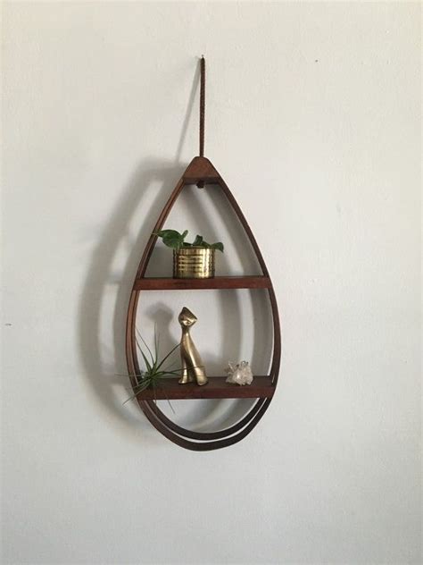 Mid Century Bentwood Shelf Wooden Boho Chic Teardrop Plant Etsy Shelves Home Accessories