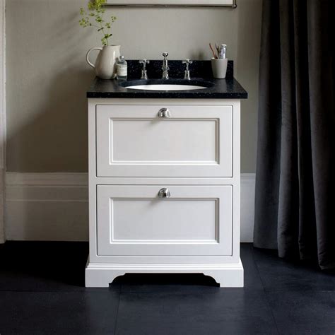 But, whether yours is a personal retreat or a room all the family shares, you can help it on its way to becoming calmer with thoughtful storage, durable and natural finishes, and accessories that are as attractive as they are practical. Burlington 65 Freestanding Vanity Unit with Two Drawers ...