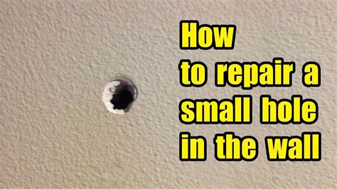 How To Repair A Small Hole In The Wall Youtube