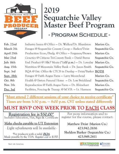 Tn Master Beef Producer Program Marion County