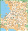 Tourist map of Trieste city centre | Tourist map, Trieste, Map