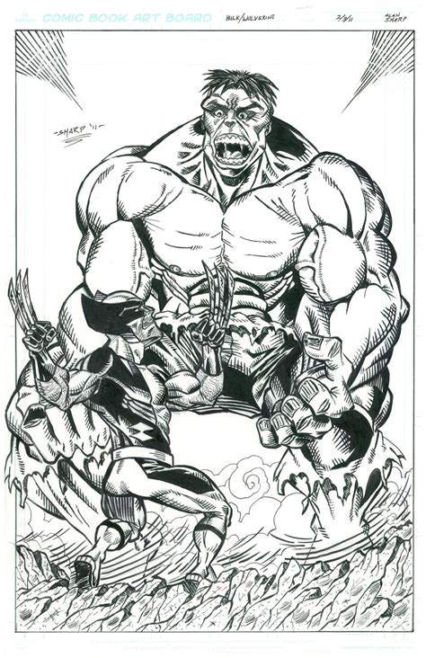 Hulk Vs Wolverine Inked By Fanboy67 On Deviantart