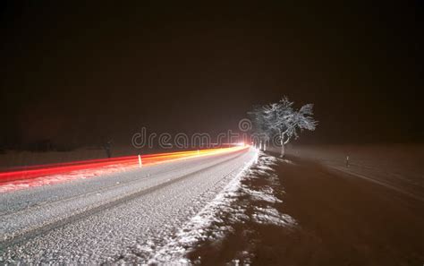 Slippery Winter Road Conditions Stock Image Image Of Nature